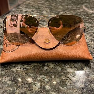 Ray Ban Copper Mirror Gold Frame Aviators